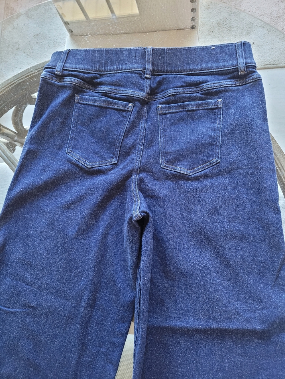 SPANXshape EveryWear™ Pull-On High Waist Wide Leg Jeans in a dark indigo wash 1X - Picture 5 of 6